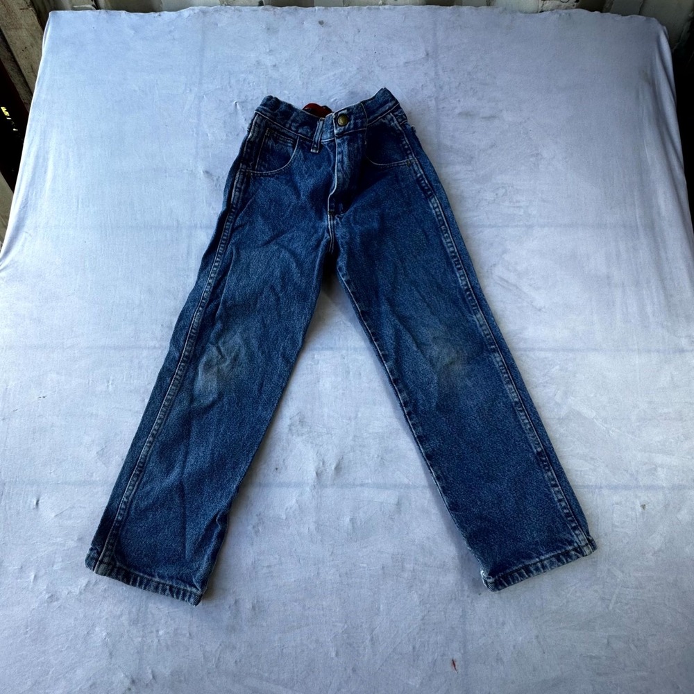 Rustler Legendary Gold Relaxed Fit Jeans Boys 7 Blue Denim Straight Leg Casual